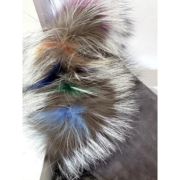 $1995 Manolo Blahnik Likanskim Boots Fur Suede Tall Womens Shoes Size 37.5 New - Picture 9 of 11